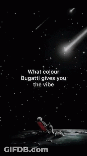 A Red Bugatti Is Parked In Front Of A House At Sunset GIF