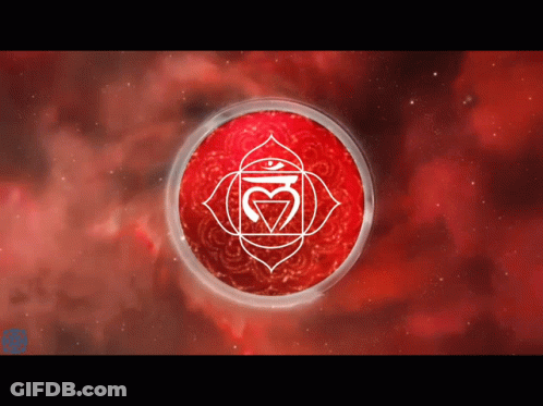 A Red Circle With A Symbol Inside Of It That Says ' N ' On It GIF