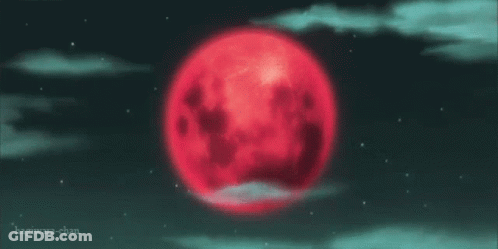 A Red Circle With Black Dots On It And The Words Hagiwara-Chan Underneath It GIF
