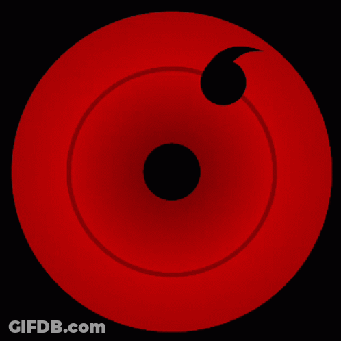 A Red Circle With Two Black Circles In The Middle GIF