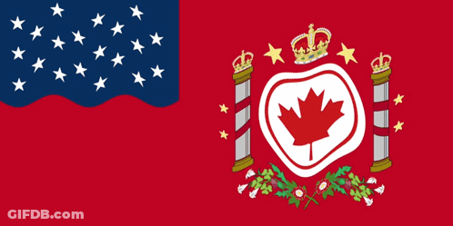 A Red Flag With A Maple Leaf In The Middle GIF