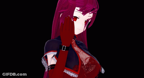 A Red Haired Anime Girl With The Words " It 'S Free Real Estate " Behind Her GIF