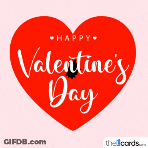 Red Heart Saying Happy Valentines Day GIF