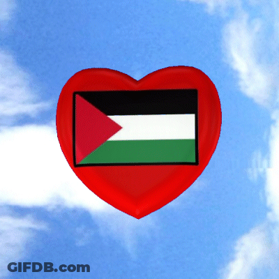 A Red Heart With A Flag Inside Of It GIF