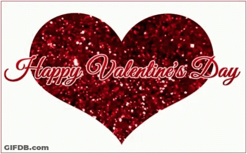 A Red Heart With The Words Happy Valentine 'S Day GIF