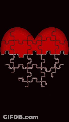 A Red Heart With The Words I Love You To Pieces Written On It GIF
