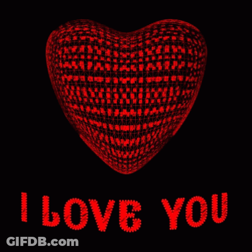 A Red Heart With The Words " I Love You " Written Below It GIF