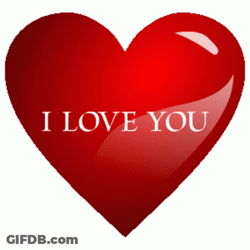 A Red Heart With The Words " I Love You " Written On It GIF