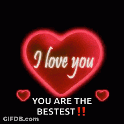 A Red Heart With The Words `` I Love You You Are The Bestest '' Written Inside Of It . GIF