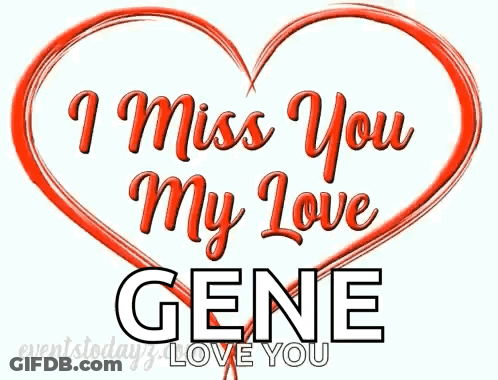 A Red Heart With The Words I Miss You My Love Gene GIF