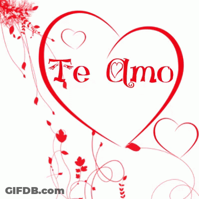 A Red Heart With The Words Mi Cielo Written On It GIF