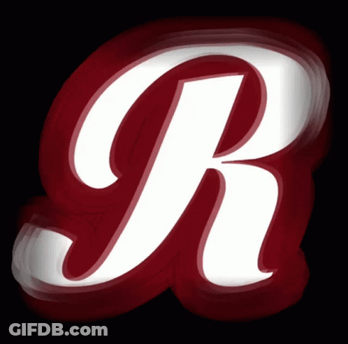 A Red Letter R With A White Outline GIF