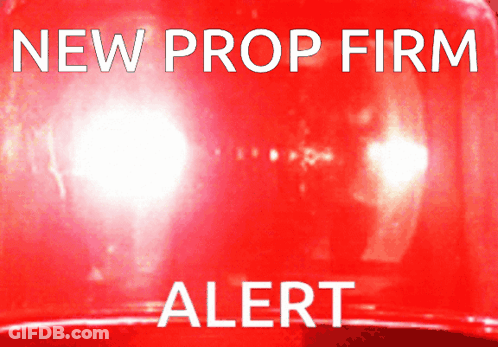 A Red Light With The Words New Prop Firm Alert On It GIF