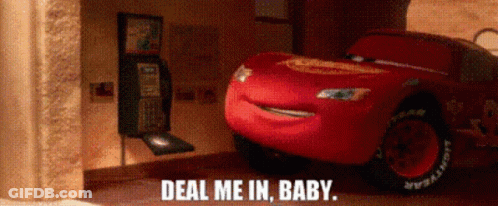 A Red Lightning Mcqueen From The Movie Cars GIF