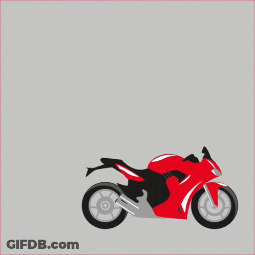 A Red Motorcycle With The Words Happy New Year Written On It GIF