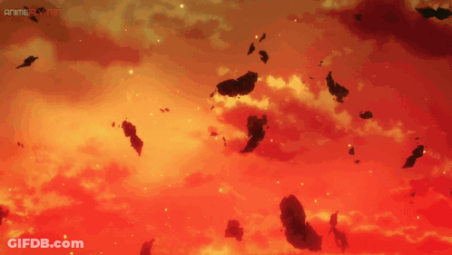 A Red Sky With The Words Animeflv.net On The Bottom Right GIF