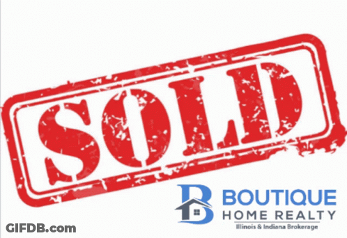 A Red Sold Stamp From Boutique Home Realty Illinois GIF