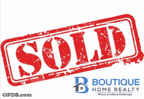 A Red Sold Stamp From Boutique Home Realty Illinois GIF