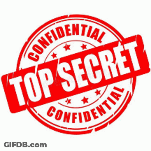 A Red Stamp That Says Top Secret In White Letters GIF