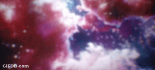 A Red , White And Blue Background With A Purple Glow GIF