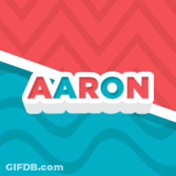 Red White And Blue Background Aron Name GIF