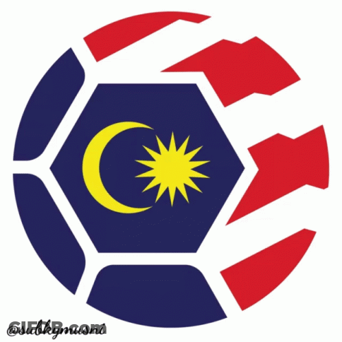 A Red White And Blue Circle With A Crescent Moon And Star GIF