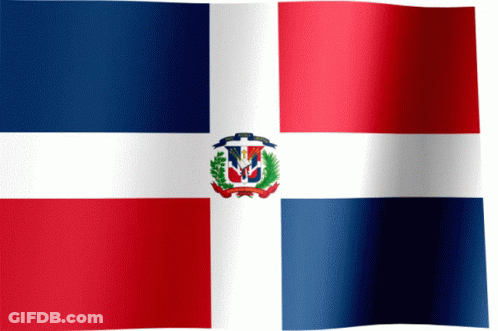 A Red White And Blue Flag With A Coat Of Arms In The Middle GIF