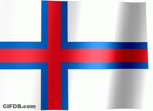 A Red White And Blue Flag With A Cross In The Middle GIF