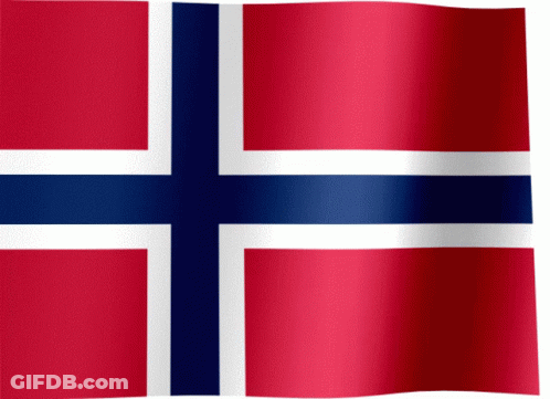 A Red White And Blue Flag With A Cross GIF