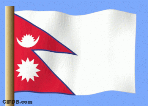 A Red White And Blue Flag With A Star And A Crescent Moon GIF