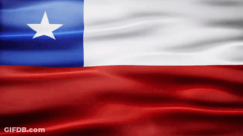 A Red White And Blue Flag With A Star In The Middle GIF