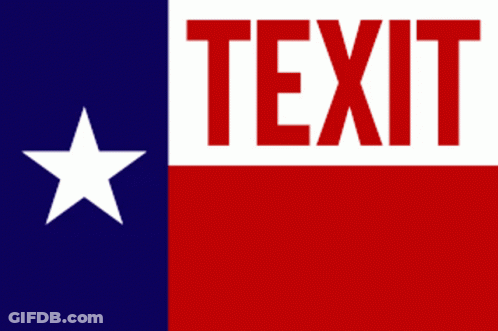 Red White And Blue Flag With White Star And Text GIF