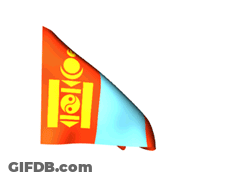 A Red White And Blue Flag With A Yellow Emblem That Says Lokoe GIF