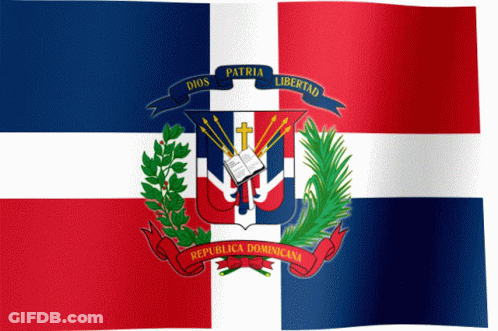 A Red White And Blue Flag With The Words Patria Dios And Libertad GIF
