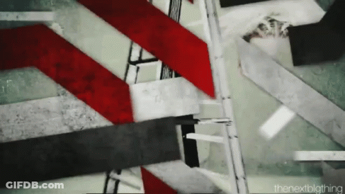 A Red White And Gray Striped Background With The Nextblgthing Written On The Bottom GIF