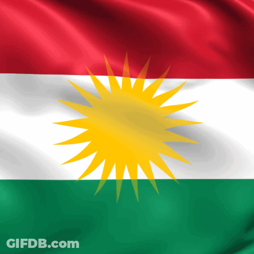 A Red White And Green Flag With A Yellow Star GIF