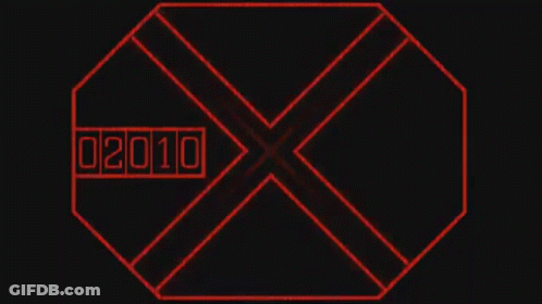 A Red X With The Number 01524 In The Middle GIF