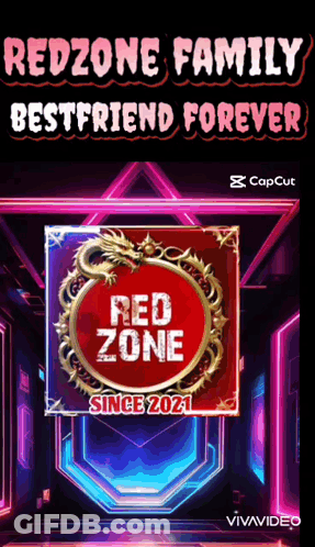 A Redzone Family Bestfriend Forever Poster With A Dragon On It GIF