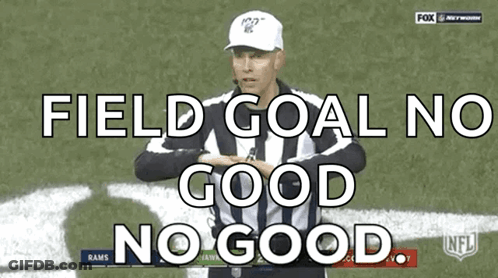 A Referee Says Field Goal No Good No Good On The Screen GIF