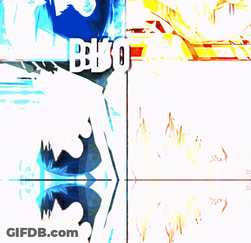 A Reflection Of A Person With The Word Bbq On The Top GIF