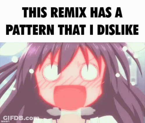 A Remix Has A Pattern That I Dislike With A Cartoon Girl GIF