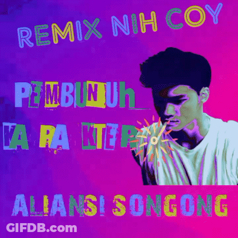 A Remix Nih Coy Album Cover With A Man GIF