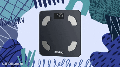 A Renpho Digital Scale Displays The Time As 11:26 GIF