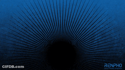 A Renpho Massage Gun Is Shown With A Blue Background GIF
