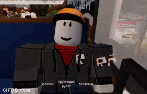 A Roblox Character Is Wearing A Black Jacket With The Letters Ra On It GIF