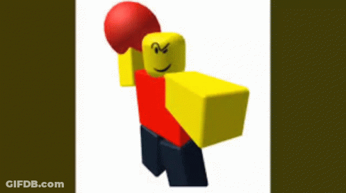A Roblox Character Is Wearing A Red Shirt And Holding A Red Boxing Glove . GIF