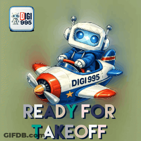 A Robot Is Flying In A Plane With The Words Ready For Takeoff Below It GIF