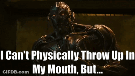 A Robot Is Saying I Can 'T Physically Throw Up In My Mouth But ... GIF