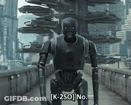 Robot On Bridge Says K-250 No GIF