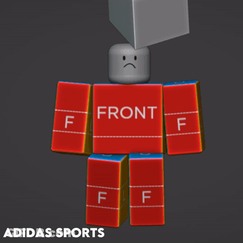 A Robot Made Of Blocks With The Word Ninja On The Bottom Right GIF